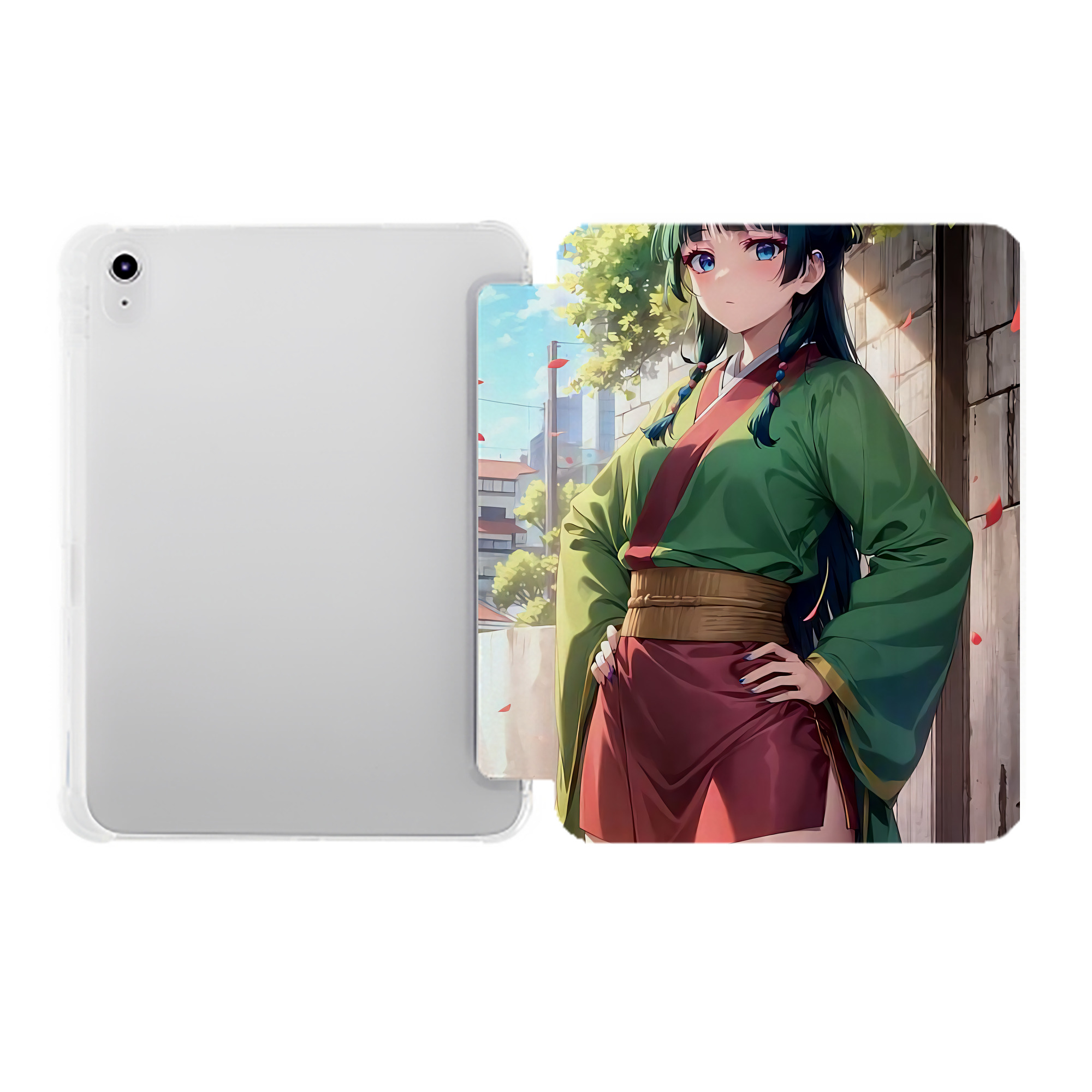 （画像用） 薬屋のひとりごと The Apothecary Diaries IPad ケース ペン収納付き 三つ折りスタンド PUレザー×シリコン 対応機種9.5/10.5/10.9インチ